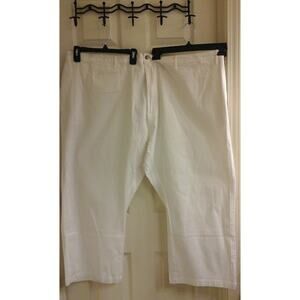 Haband Pants, women's plus size 4XL, 58X31 white casual, Pockets, Elastic NWOT